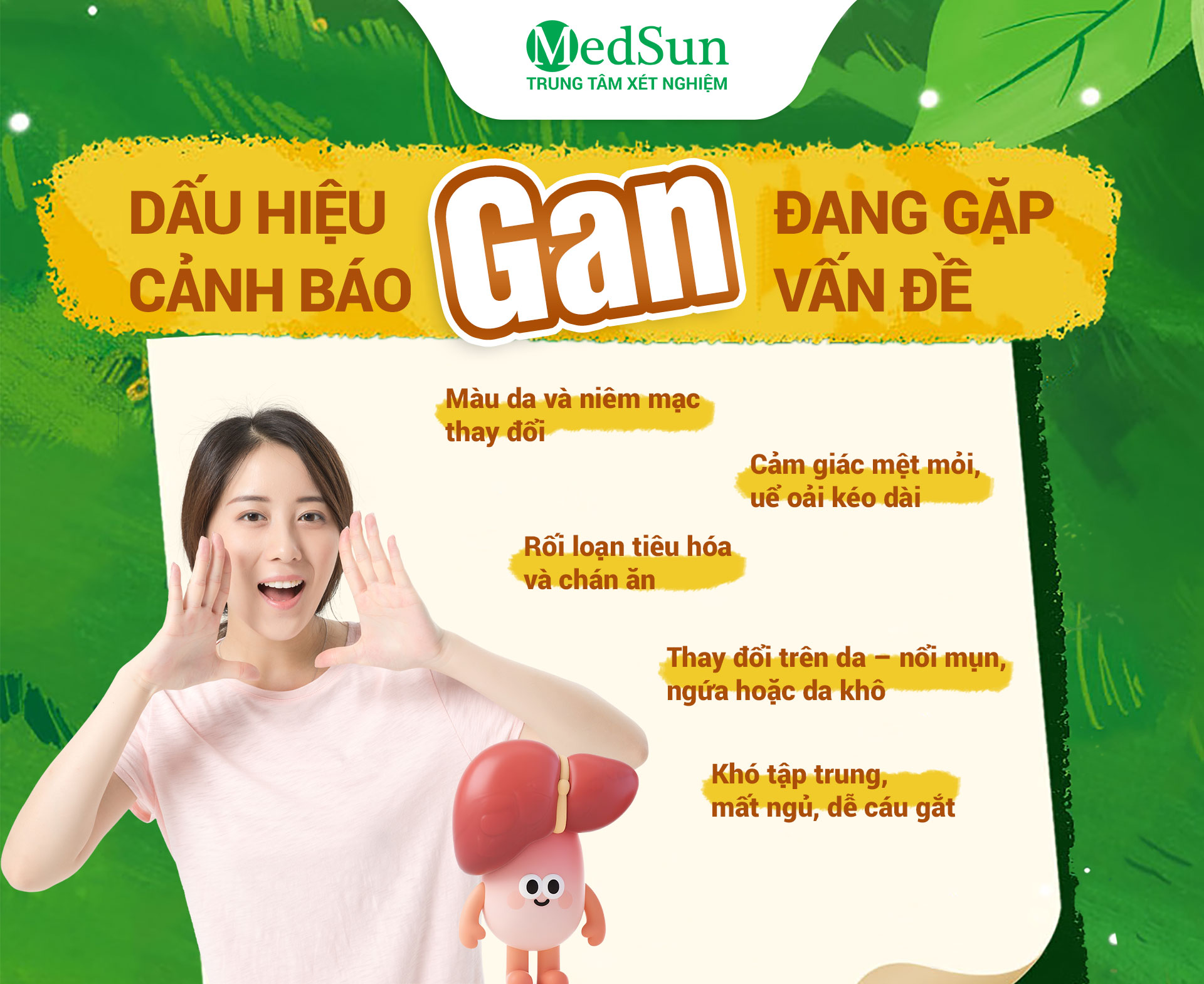 Dấu hiệu cảnh báo gan đang gặp vấn đề – Đừng chủ quan với “cỗ máy thải độc” của cơ thể