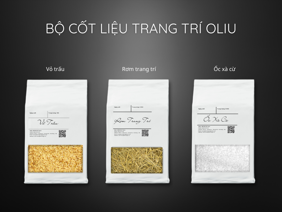 Cốt liệu trang trí Oliu