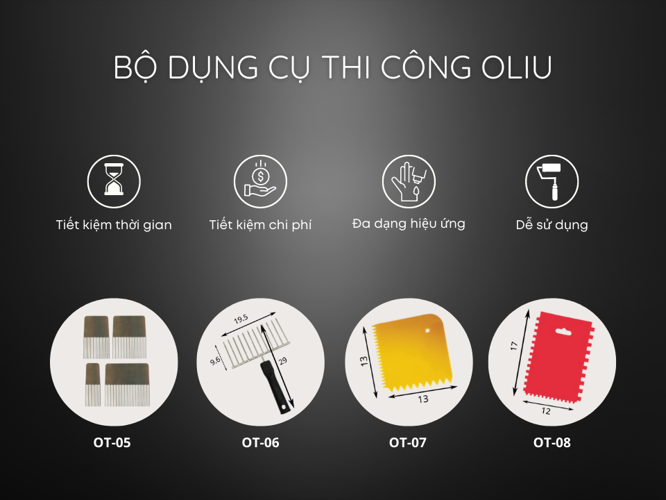 Bộ dụng cụ thi công Oliu