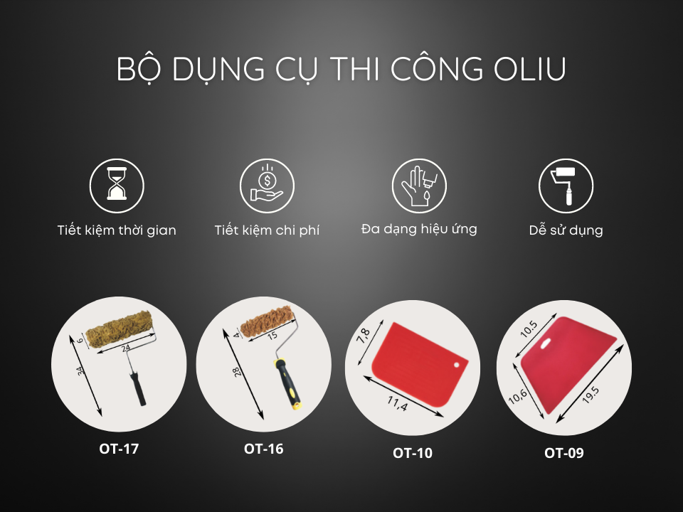 Bộ dụng cụ thi công Oliu