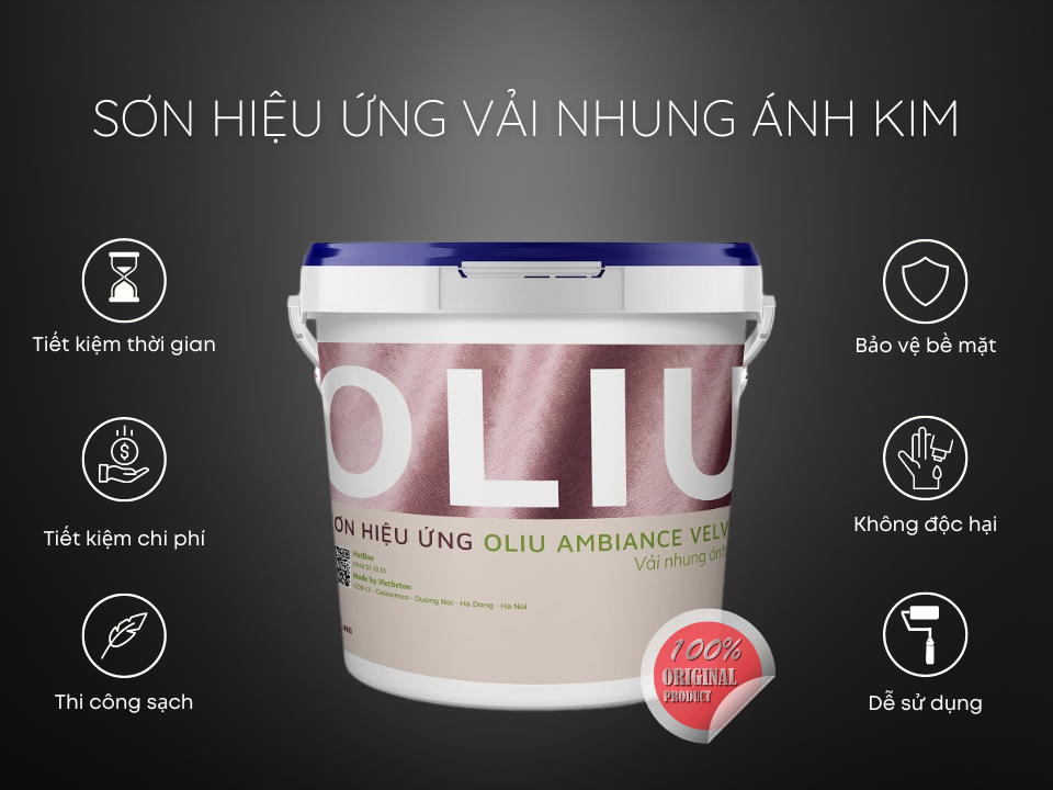 Sơn hiệu ứng vải nhung ánh kim