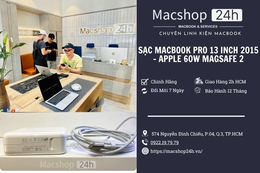 Sạc MacBook Pro 13 inch 2015 Apple 60W