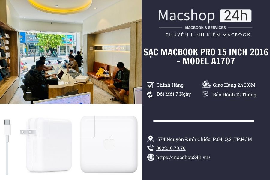 Sạc MacBook Pro 15 inch 2016 Apple 87W