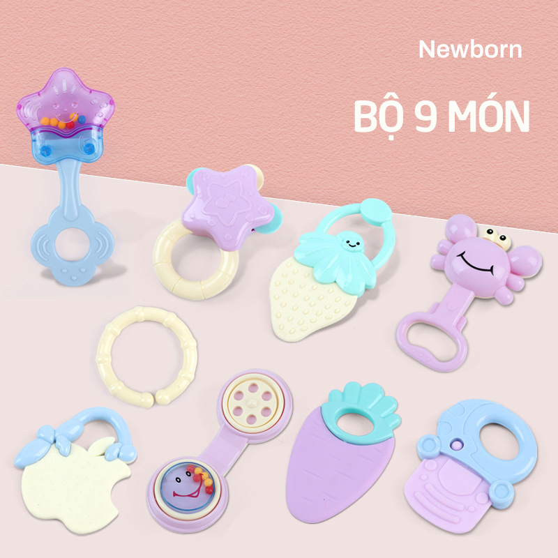 Set Đồ chơi xúc xắc gặm nướu 2 in 1 cho bé