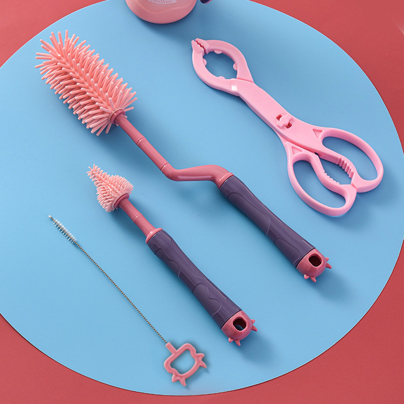 Cọ bình sữa silicon xoay 360 độ 3 chi tiết