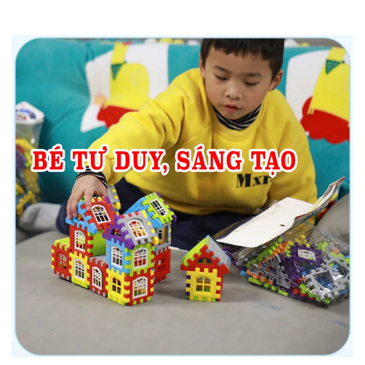 Lego nhà khối 3D