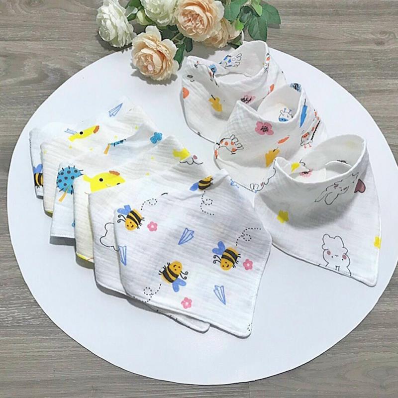 Set 5 khăn yếm sợi tre Wooji