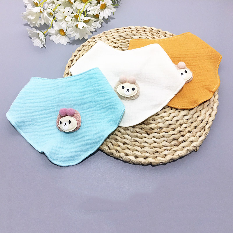Set 3 yếm màu sợi tre Wooji