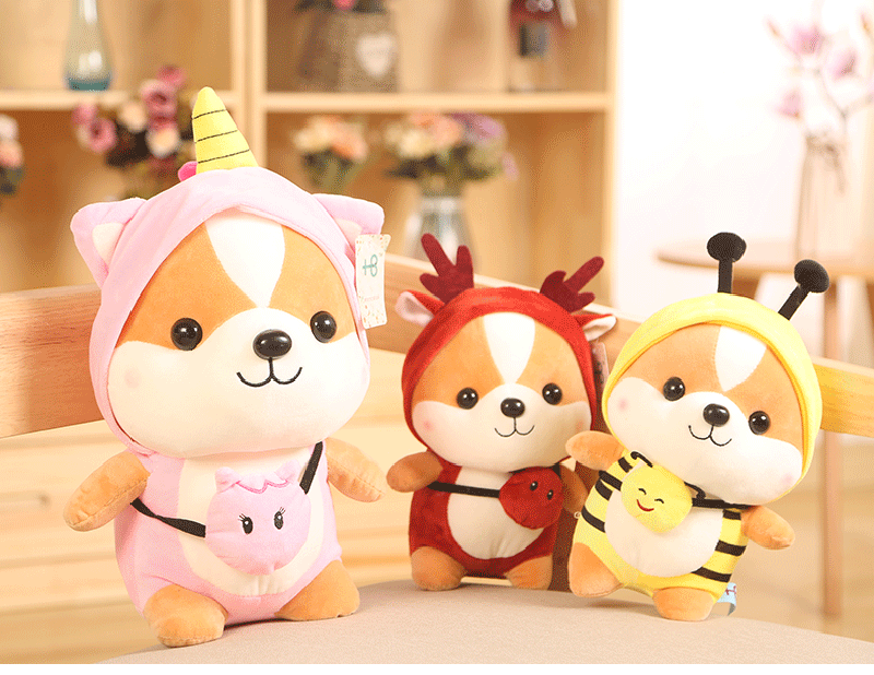 Đồ chơi cho bé chó bông shiba cosplay cute