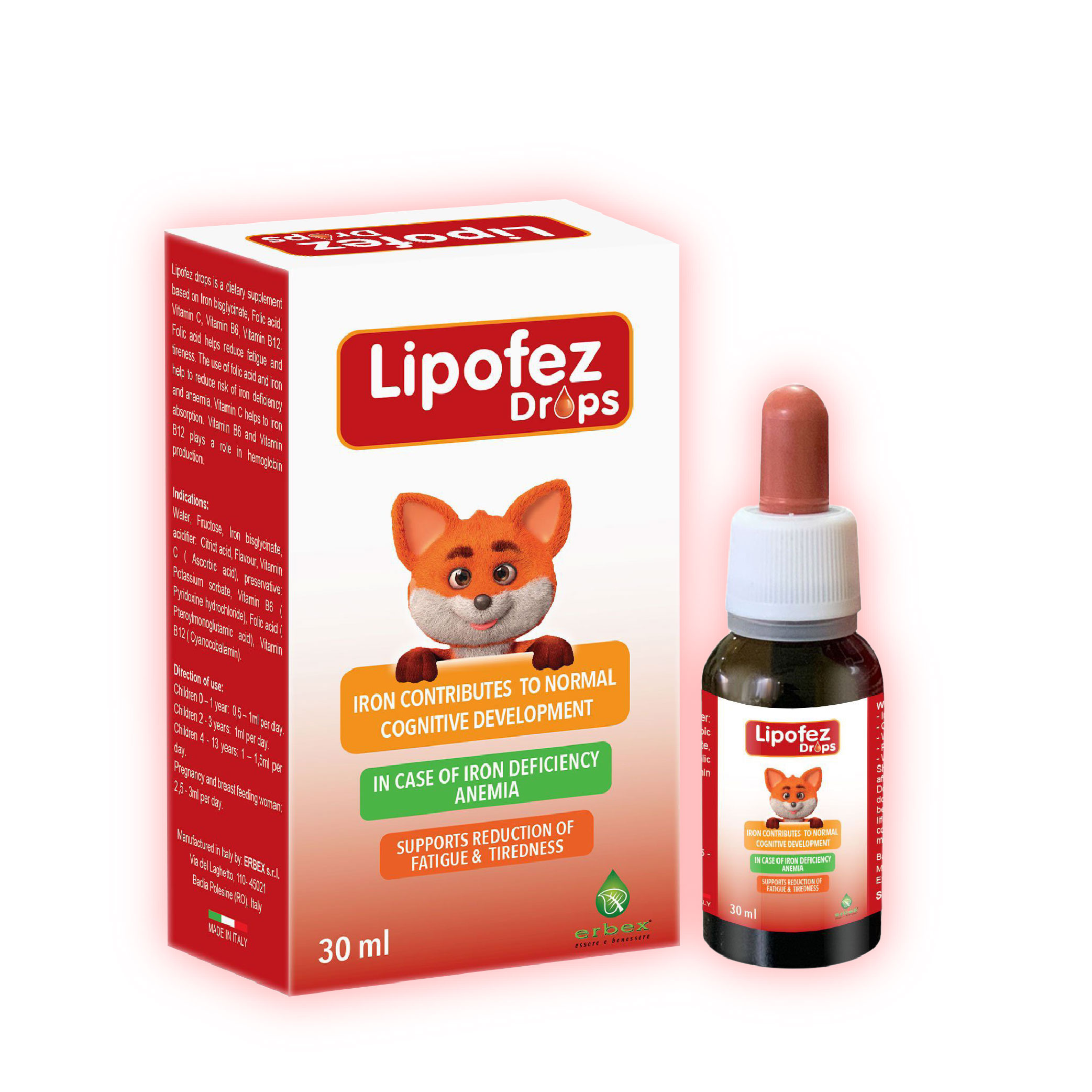 LIPOFEZ DROPS - Sắt hữu cơ dạng nhỏ giọt và vitamin giúp trẻ ăn ngon tiêu hoá tốt