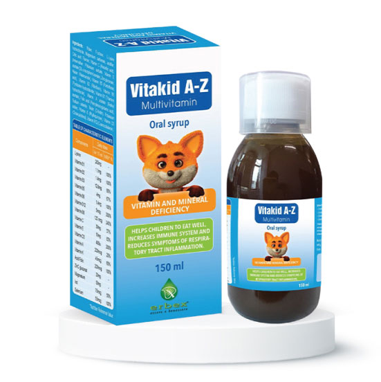 Vitakid A-Z - Vitamin tổng hợp giúp trẻ ăn ngon, tiêu hoá tốt, tăng cân đều