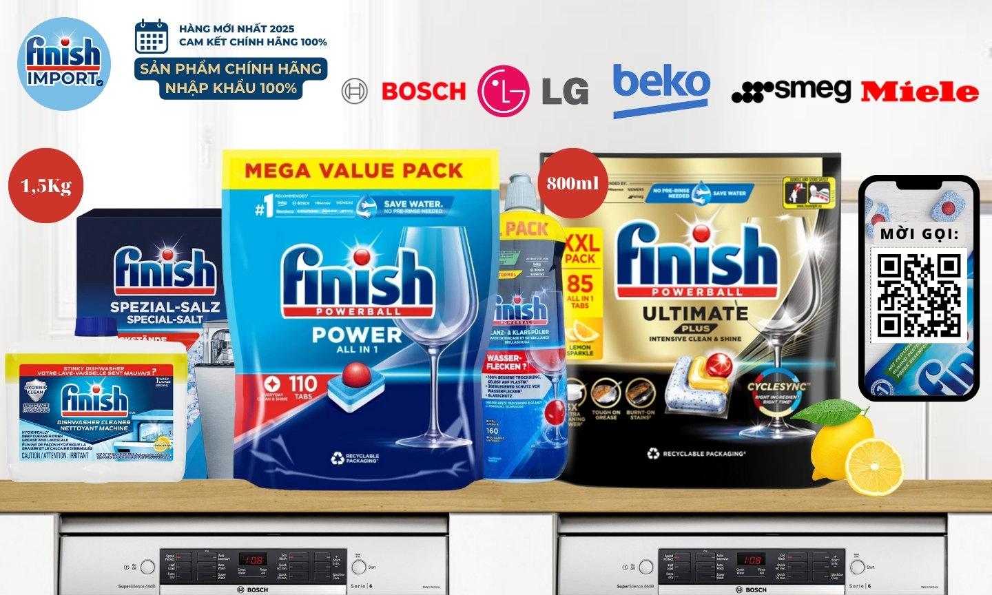 Hướng Dẫn Sử Dụng Các Sản Phẩm Viên Rửa Chén Finish PowerBall Đúng Cách
