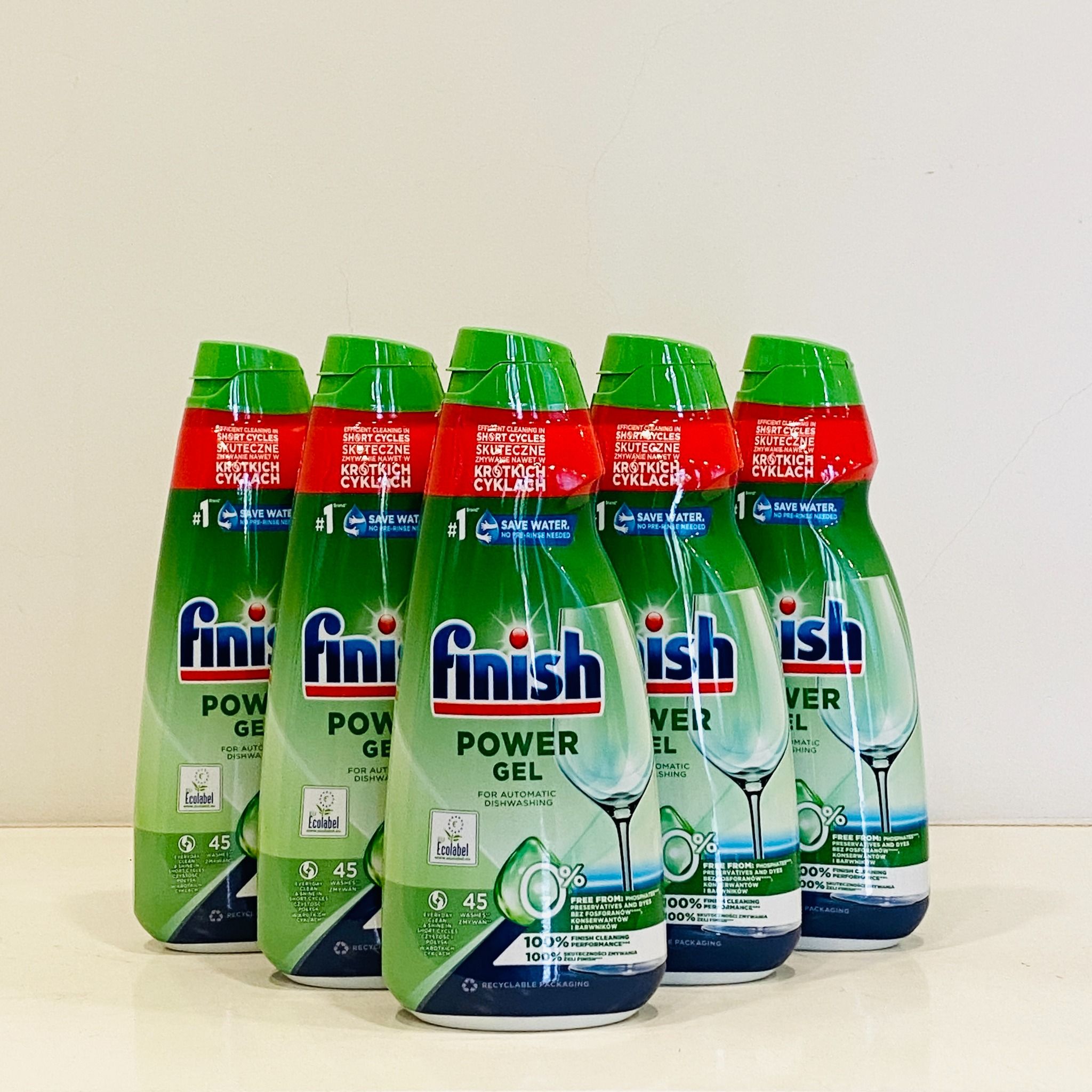 🌿 Gel Rửa Chén Finish All in 1 Max 0% Ecolabel EU – Giải Pháp Làm Sạch Thân Thiện Với Môi Trường
