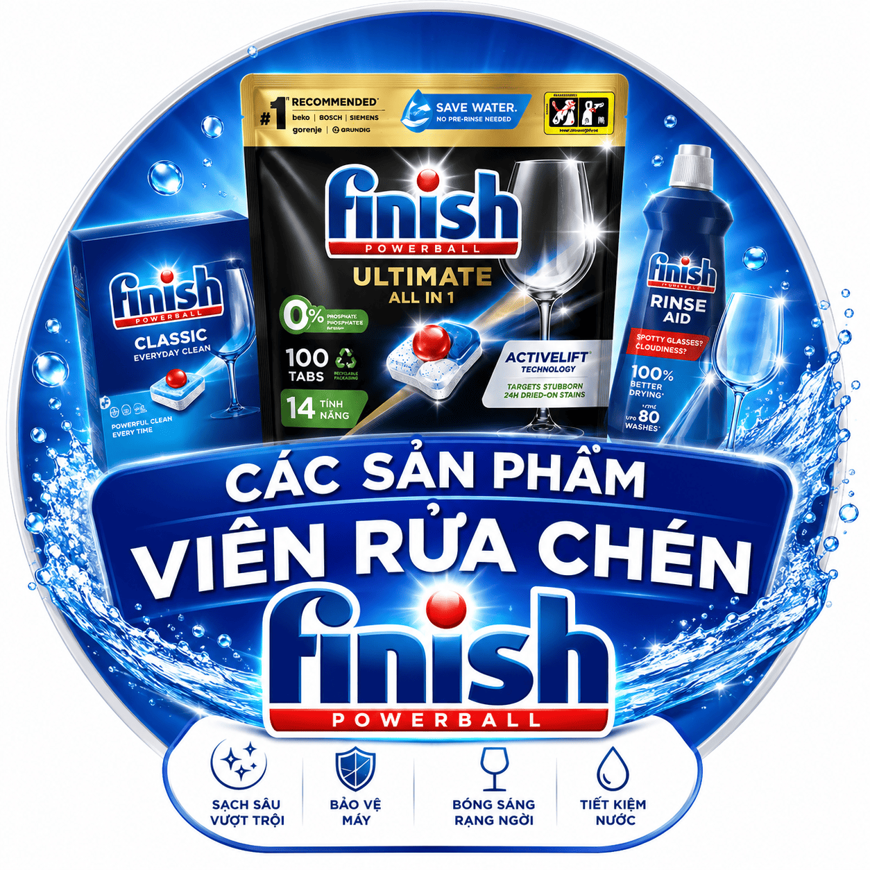 Chất Tẩy Rửa Finish Chính Hãng