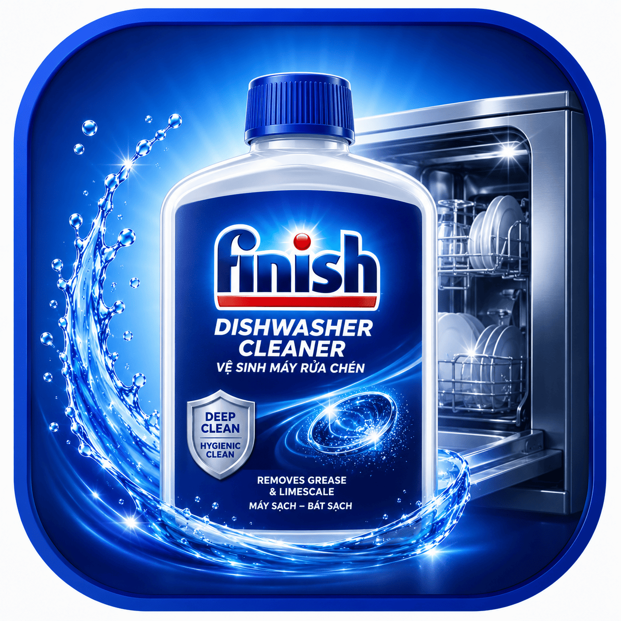 Vệ sinh máy rửa chén Finish