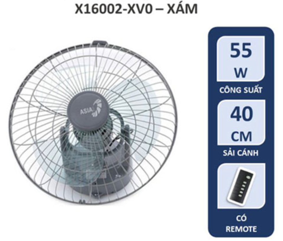 Quạt Trần Đảo ASIAVINA X16002-XV0 Có Remote – Mát Lạnh, Siêu Tiết Kiệm!