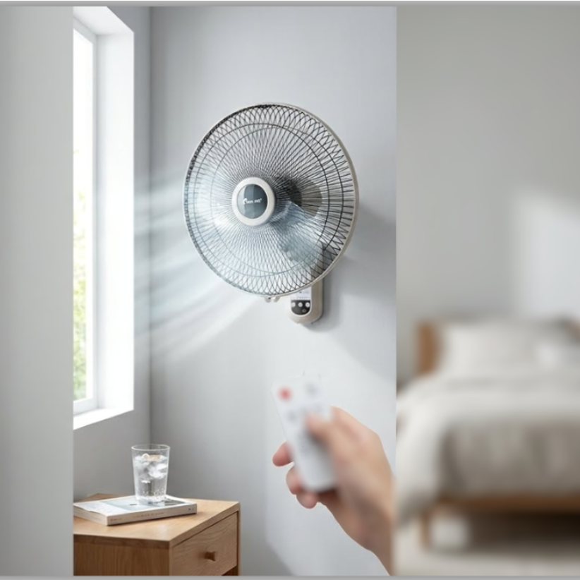 Review quạt treo tường Ching Hai W615A2 (có điều khiển): Treo gọn, mát rộng, 4 màu dễ phối nội thất