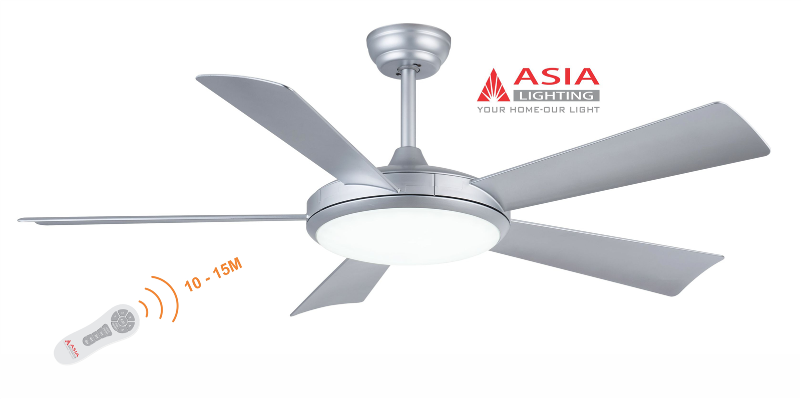 Quạt trần bạc kiêu sa QT01-B-01