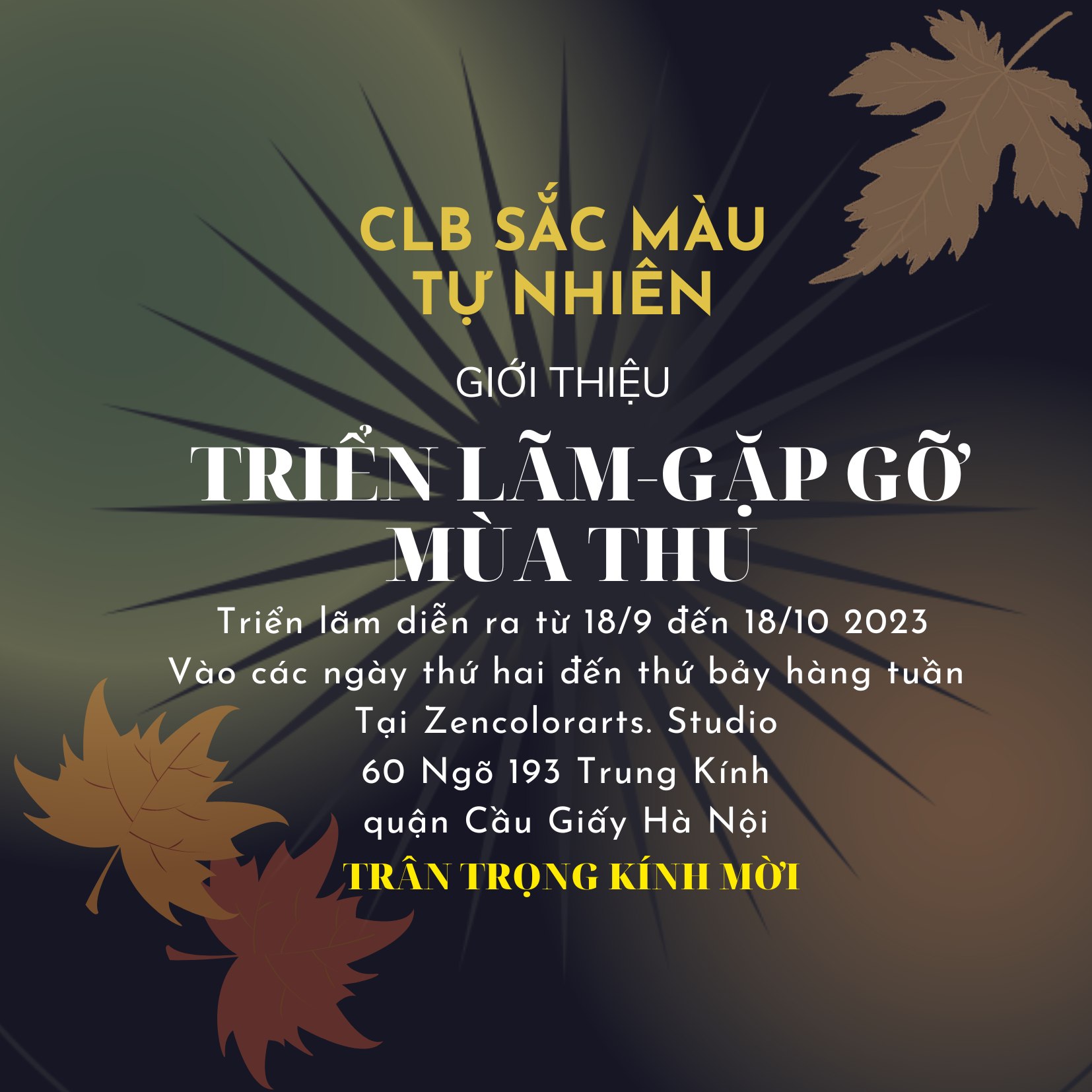 TRIỂN LÃM NGHỆ THUẬT “GẶP GỠ MÙA THU”