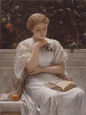 Bức tranh Thiếu Nữ Đọc Sách – Charles Edward Perugini (1839-1918)