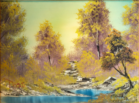 Tác phẩm nghệ thuật đầu tiên của Bob Ross được hoàn thành trong chương trình “The joy of Painting” - rao bán với giá 9,85 triệu USD