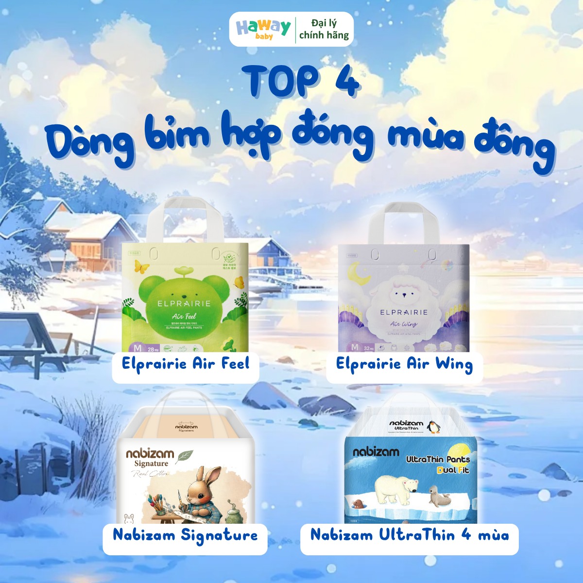 Top 4 dòng bỉm 