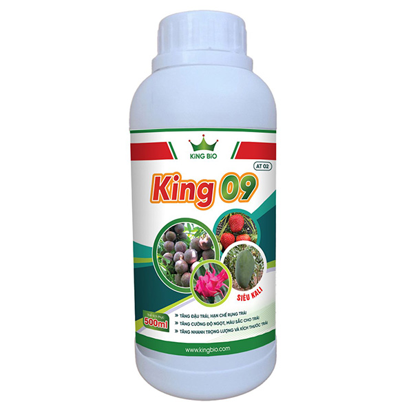 King 09 - Kali sinh học - Tăng đậu trái, tăng kích thước & trọng lượng, tăng độ ngọt & màu sắc