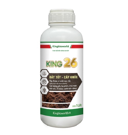 King 26 - Cân bằng pH, cải tạo đất, hạ phèn, giải độc hữu cơ