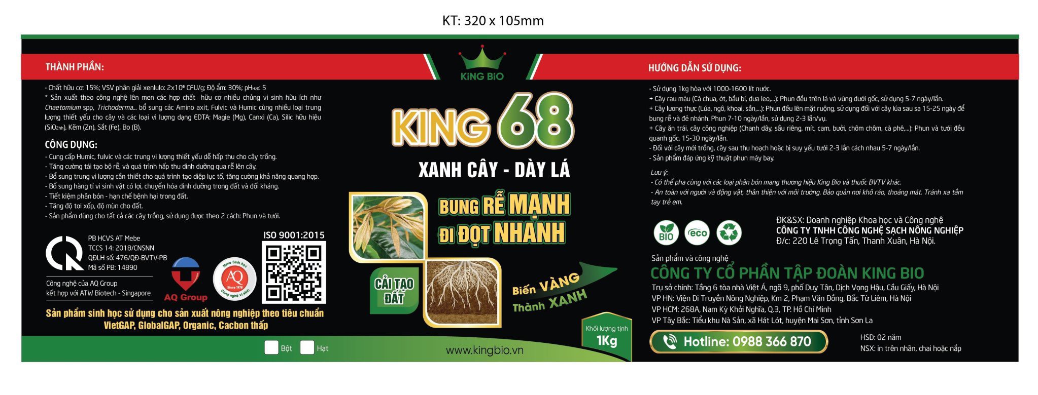 Combo đặc trị vàng lá thôi rễ tuyết trùng dứt điểm King F1, King St1, King 68