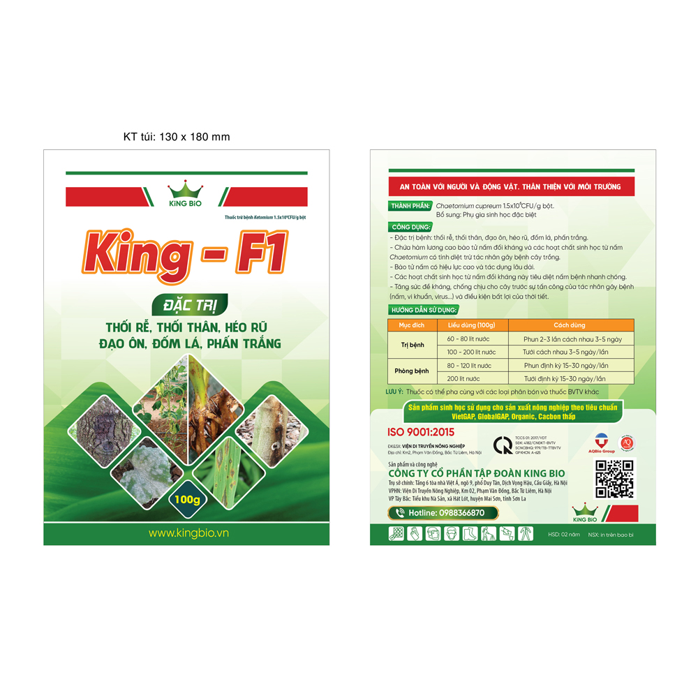 Combo đặc trị vàng lá thôi rễ tuyết trùng dứt điểm King F1, King St1, King 68