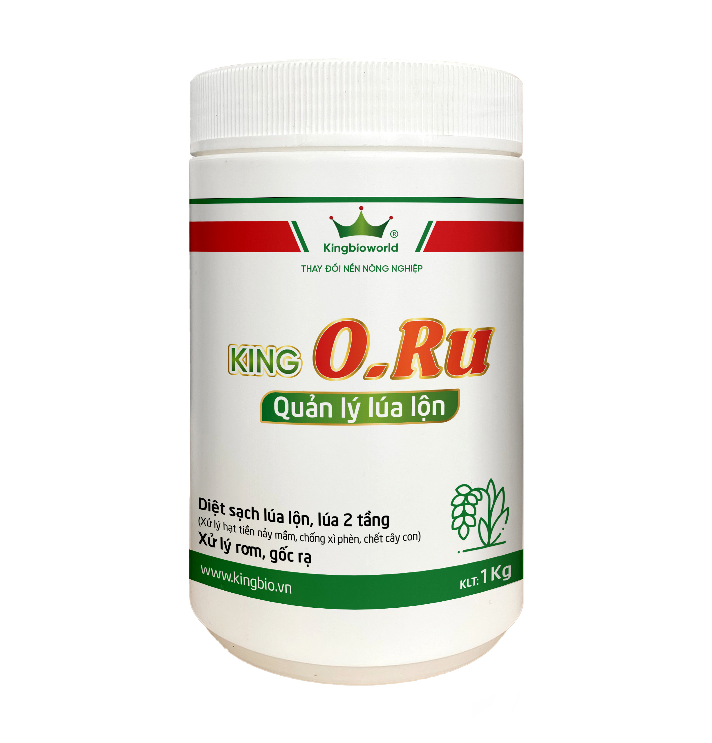 King O.Ru - Quản lý lúa lộn, Diệt sạch lúa lộn lúa 2 tầng, chống xì phèn, chống chết cây con