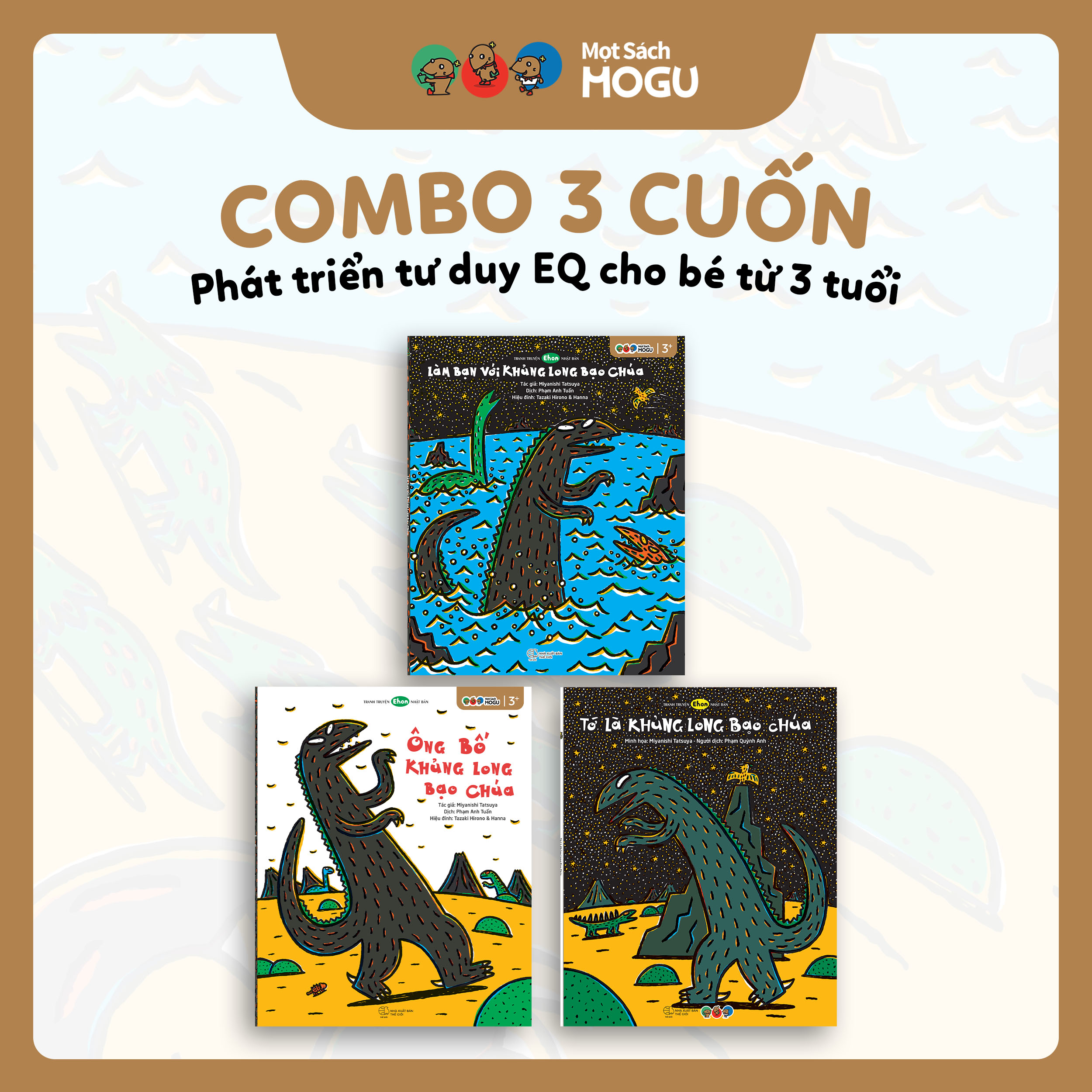 Sách Ehon Khủng Long Bạo Chúa giúp bé 3+ kiểm soát cảm xúc