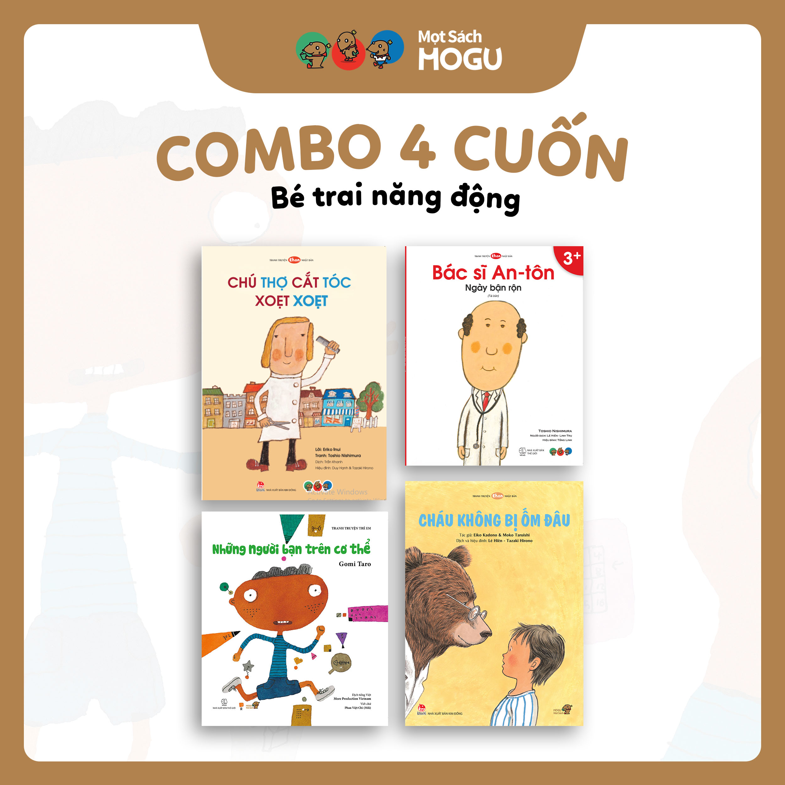Combo 4 cuốn Bé trai năng động
