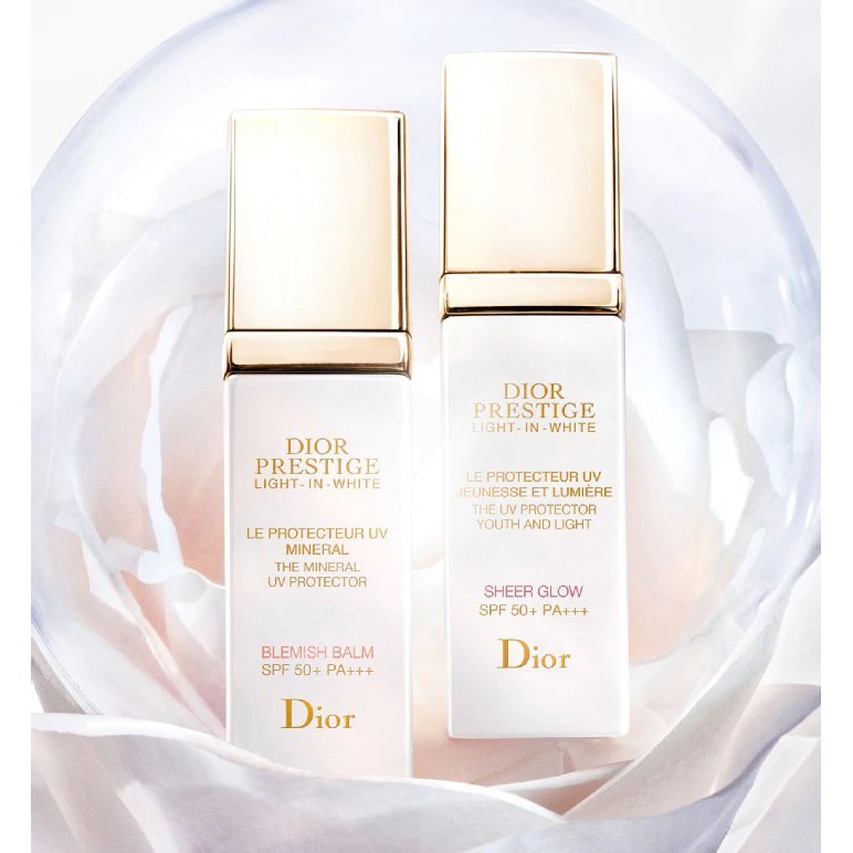 Tester Box Trắng  Kem Chống Nắng Dior Prestige Light In White  Tone Shee  Glow  Lật Đật Nga Cosmetic