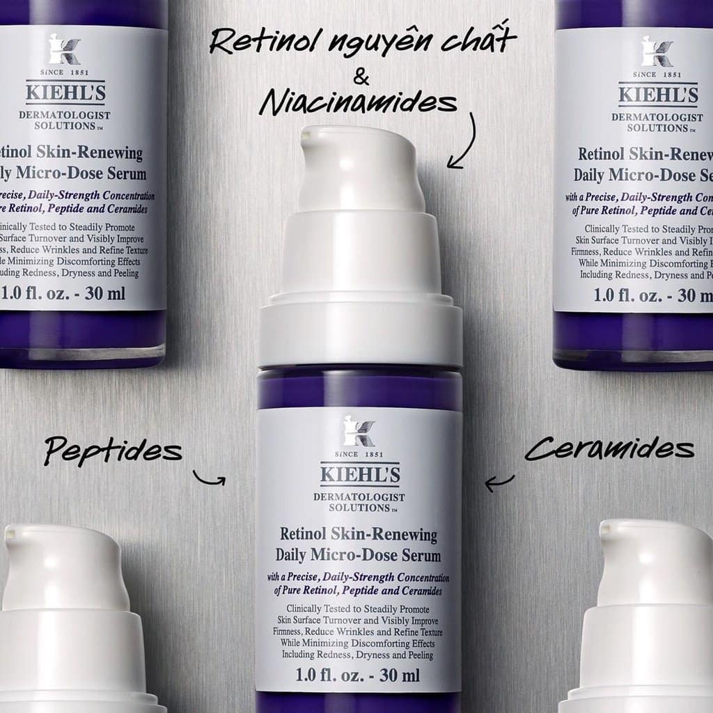 Tinh Chất Giúp Da Tái Tạo, Căng Mướt & Sáng Khỏe Kiehls Retinol Micro-Dose  | Lật Đật Nga Cosmetic