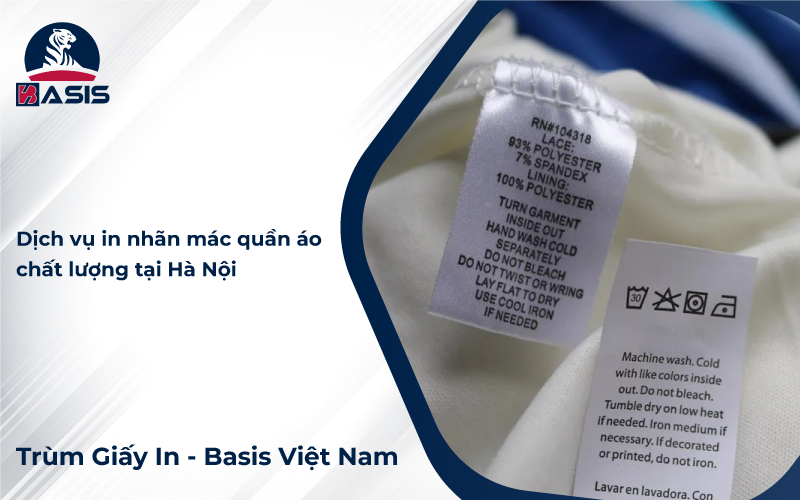 In nhãn mác quần áo giá rẻ - Dịch vụ in nhãn mác chất lượng tại Hà Nội