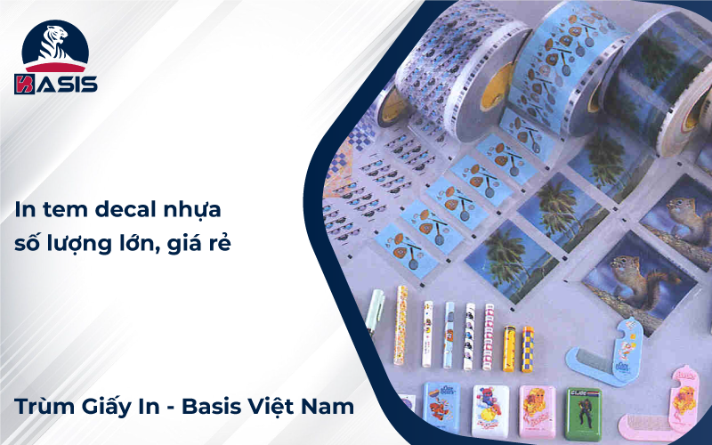 In tem decal nhựa số lượng lớn, giá rẻ tại Hà Nội
