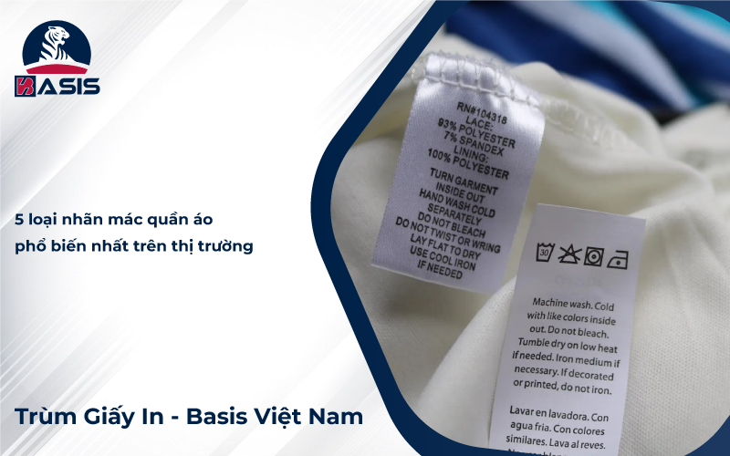 5 loại nhãn mác quần áo phổ biến nhất trên thị trường