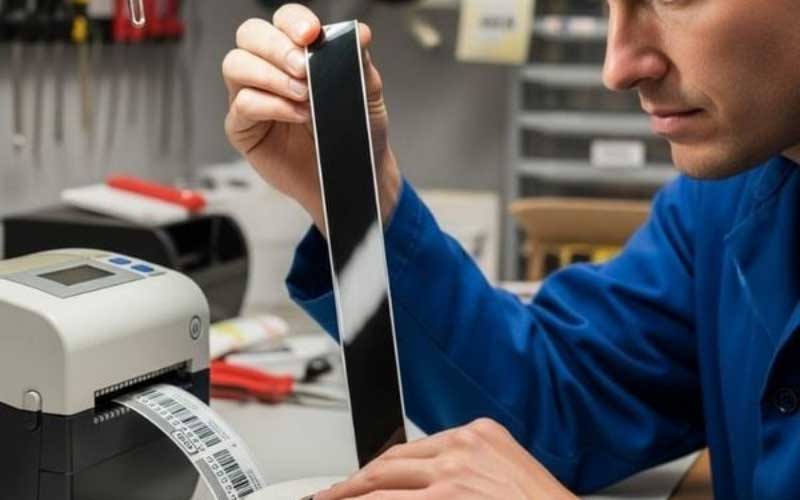 Cách lắp mực máy in mã vạch 