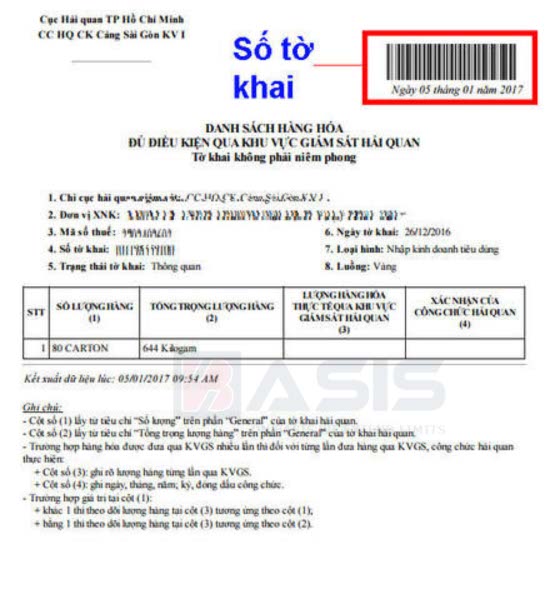 Mã vạch hải quan