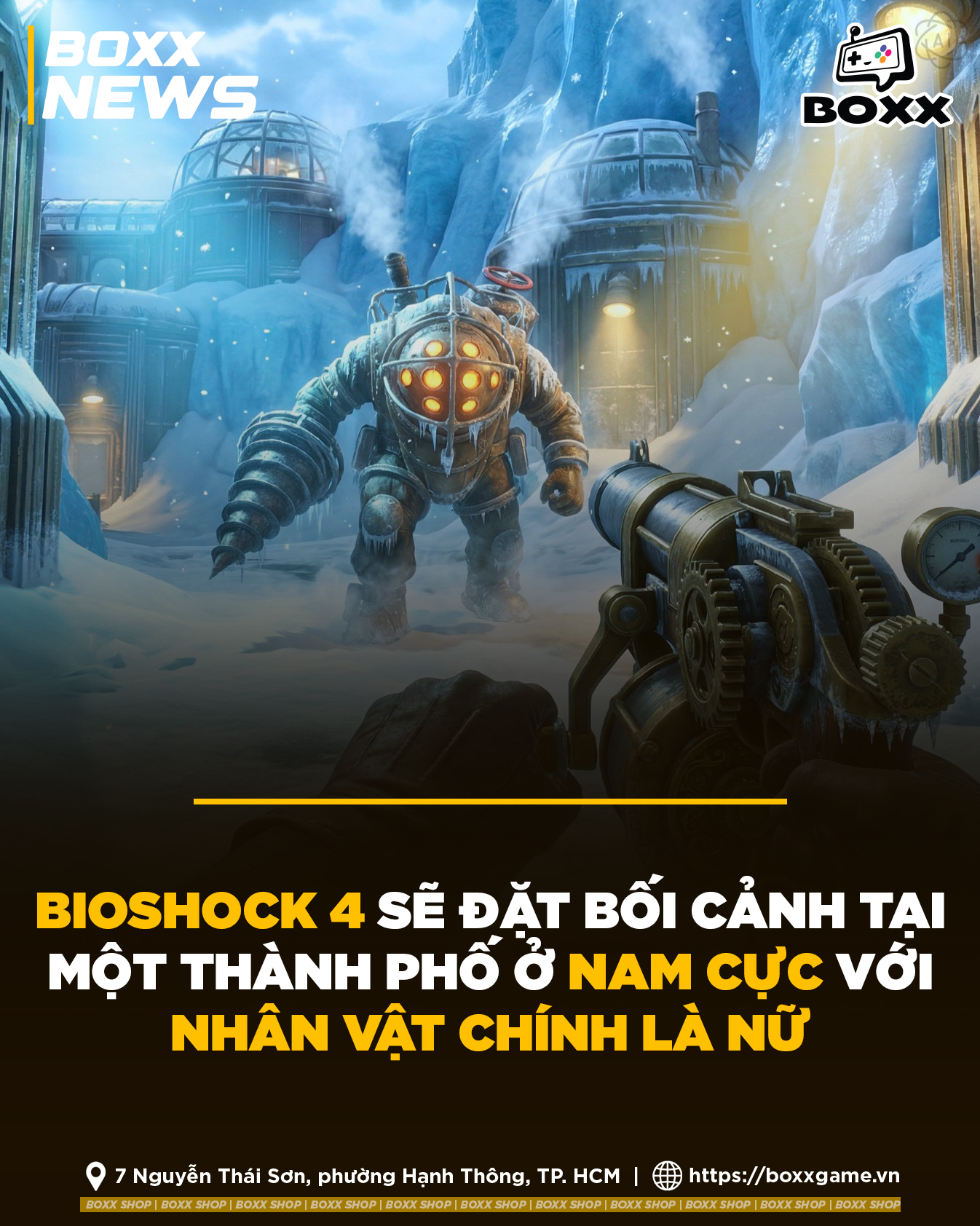 BioShock 4 Sẽ Đặt Bối Cảnh Tại Thành Phố Ở Nam Cực Với Nhân Vật Chính Là Nữ