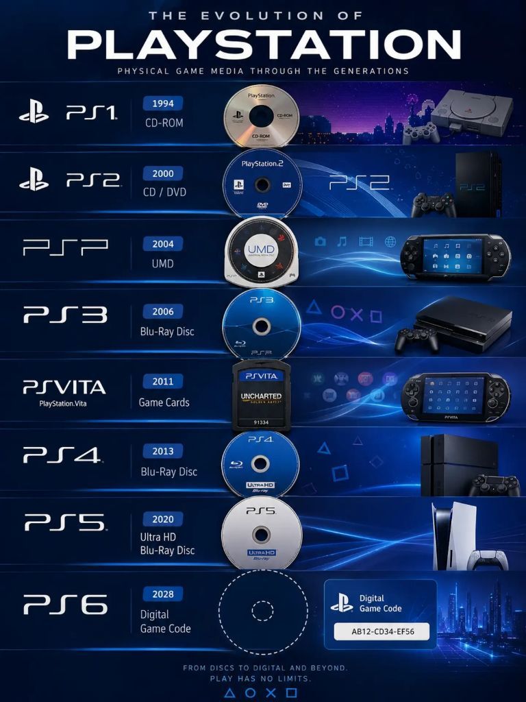PlayStation Phá Hủy 34 Năm Lịch Sử Phát Triển Khi Quyết Định Ngừng Sản Xuất Đĩa Vật Lý