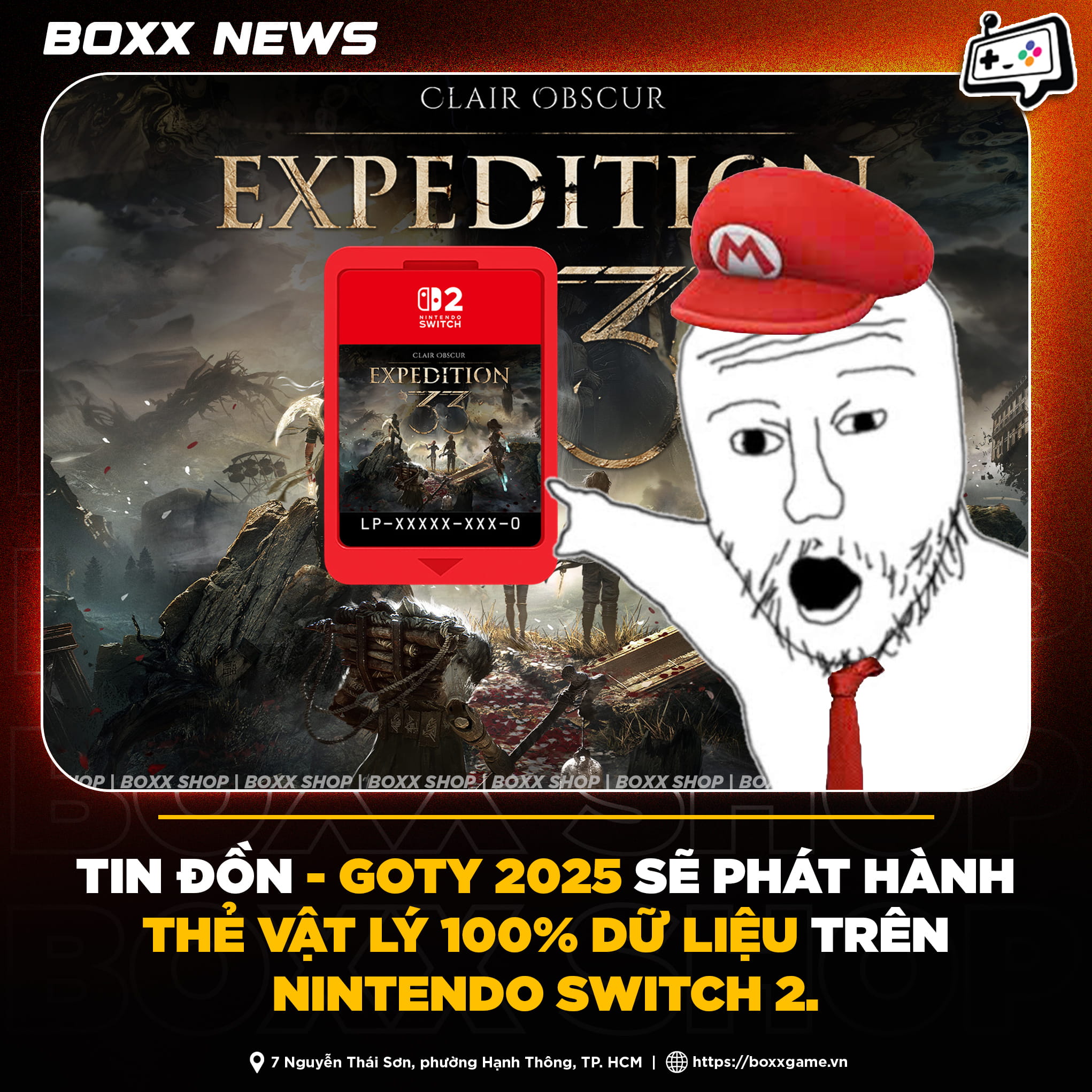 Game of the Year 2025 Sẽ Phát Hành Thẻ Vật Lý 100% Dữ Liệu Trên Nintendo Switch 2