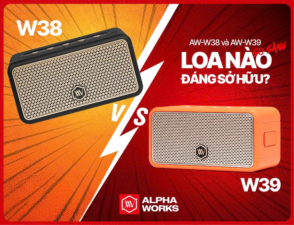 So Sánh Loa Di Động Retro Alpha Works W39 và Alpha Works W38: Loa nào đáng sở hữu hơn?