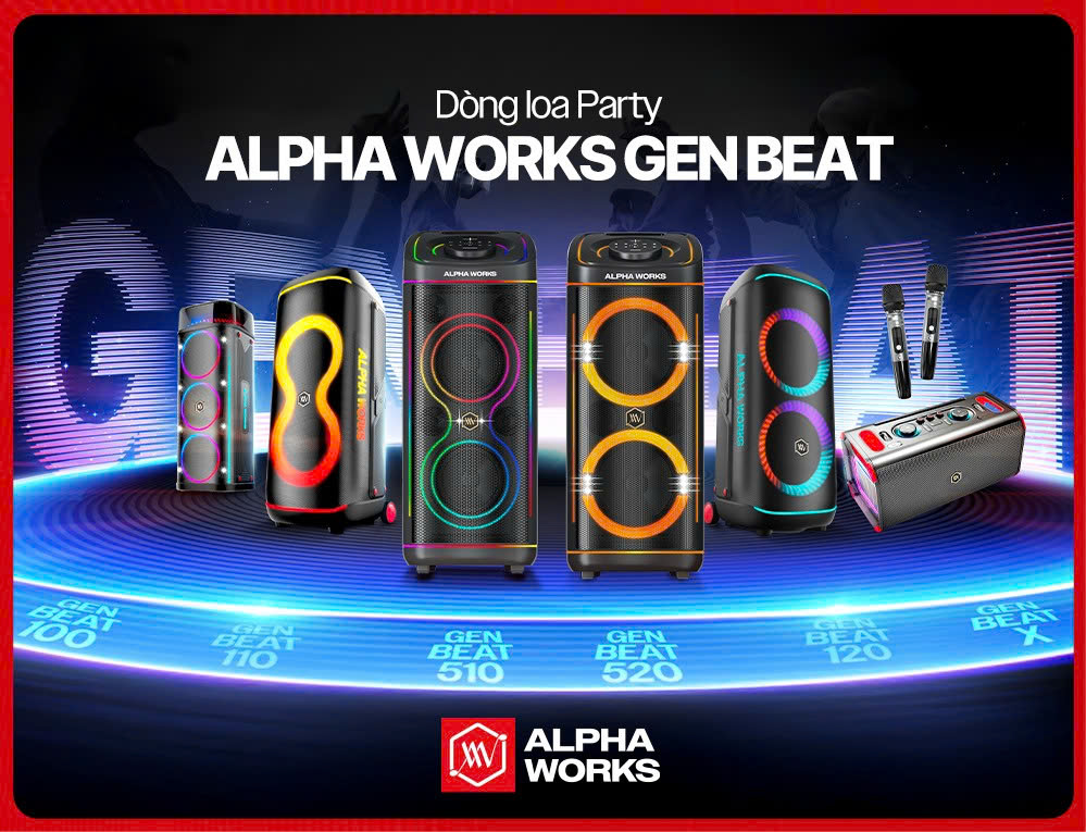 Dòng Loa Party Alpha Works GEN BEAT - Loa Tiệc Mới Dành Cho Thế Hệ Yêu Nhạc, Mê Hát Và Gắn Kết Mọi Khoảnh Khắc 