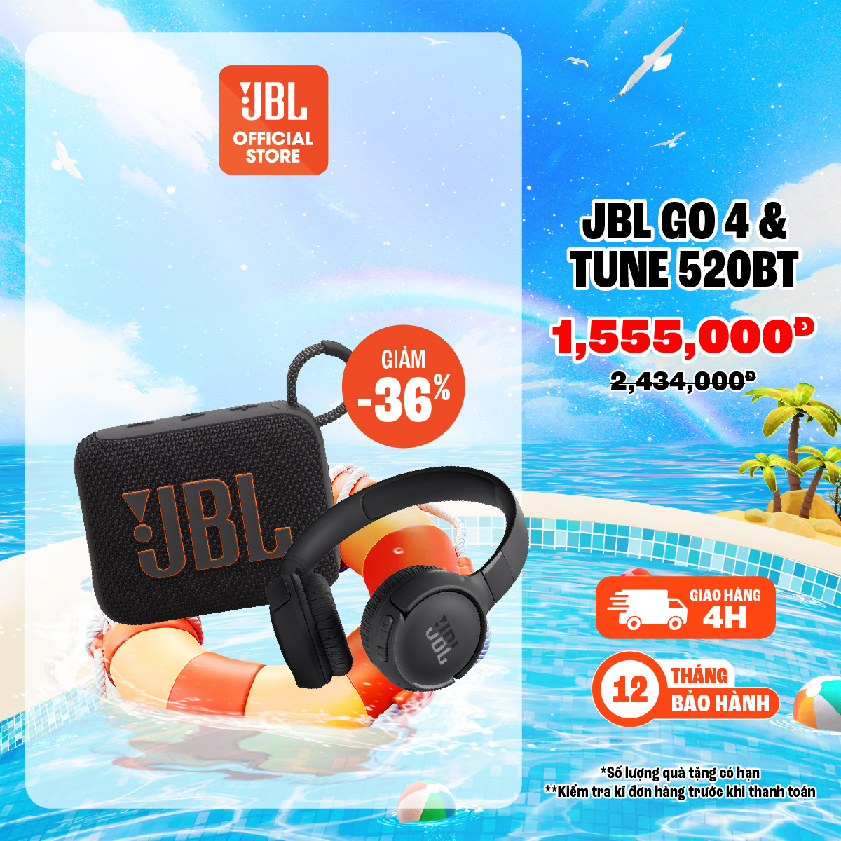 [COMBO ĐỘC QUYỀN ONLINE] LOA BLUETOOTH GO 4 & TAI NGHE BLUETOOTH T520BT