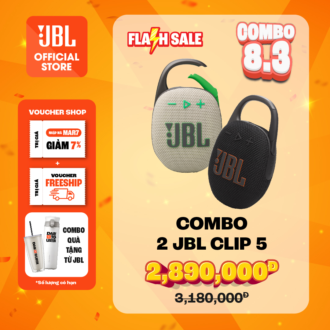 COMBO 2 LOA BLUETOOTH JBL CLIP 5