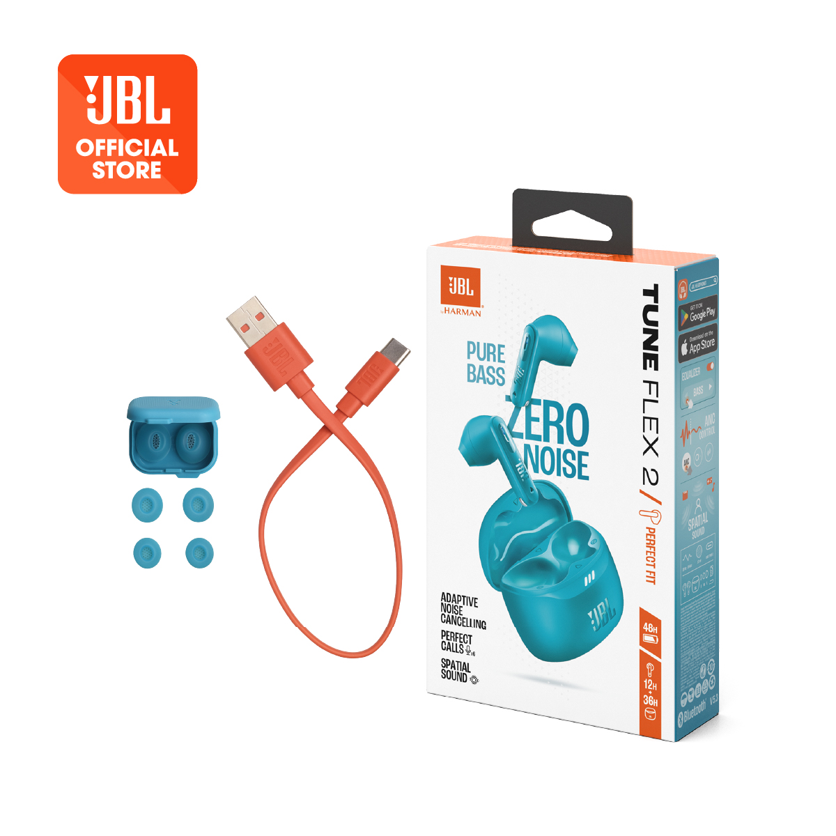 Tai Nghe Bluetooth JBL Tune Flex 2 - Hàng Chính Hãng