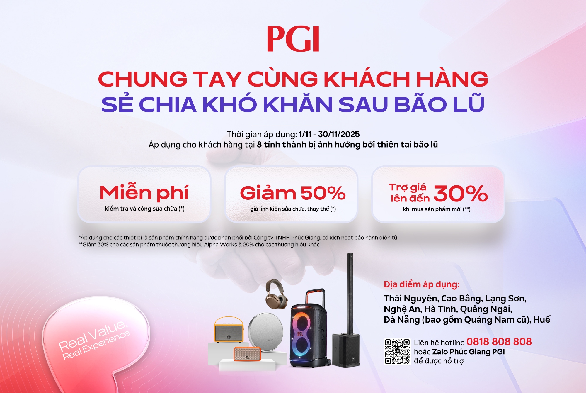 PGI chung tay hỗ trợ khách hàng - Sẻ chia khó khăn sau bão lũ