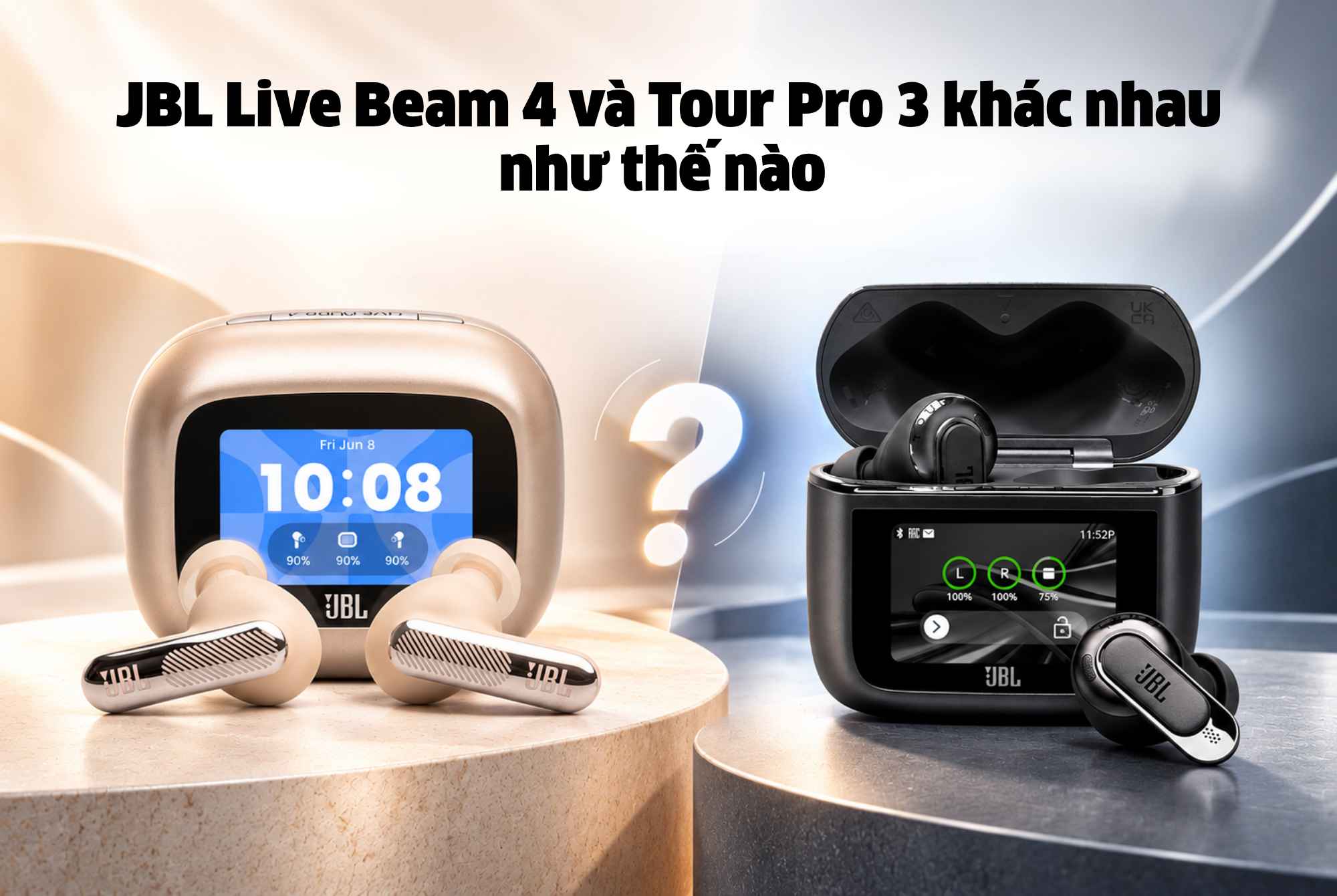 JBL Live Beam 4 và Tour Pro 3 khác nhau như thế nào từ thiết kế đến công nghệ?
